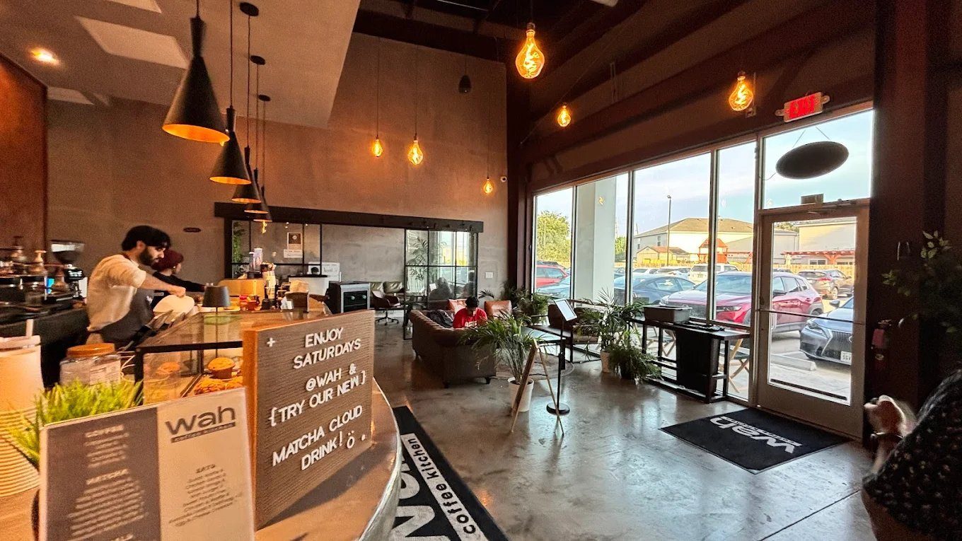 Wah Coffee Shop completed interior with bar, lounge, and entrance